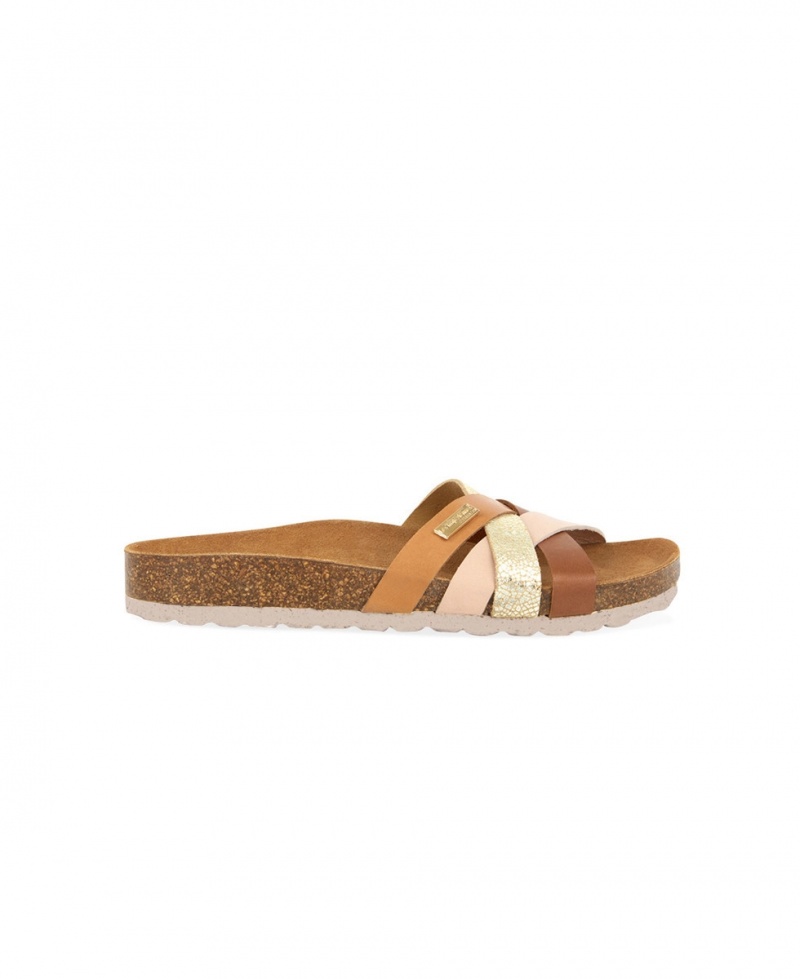 Mules anatomiques Les Tropeziennes ZIRIA Tan Multico Femme|KFSU-87717644